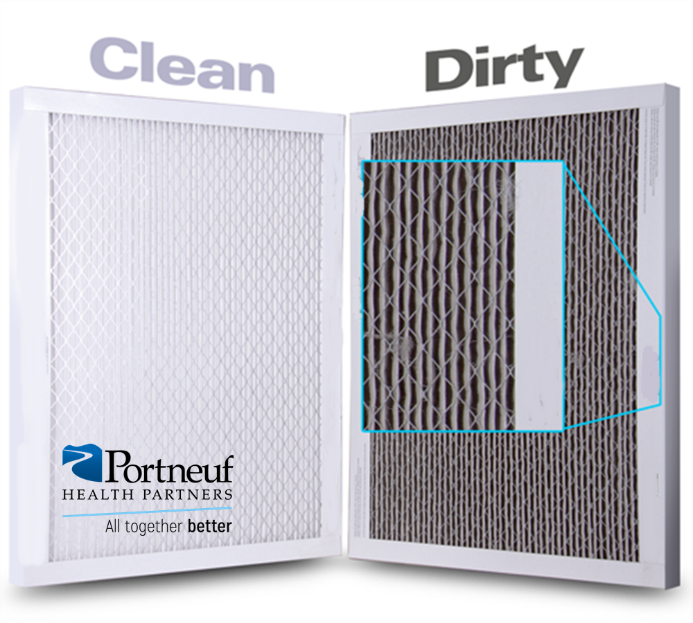 furnace filters - clean and dirty