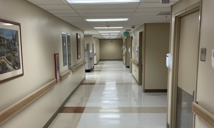 empty hospital hallway